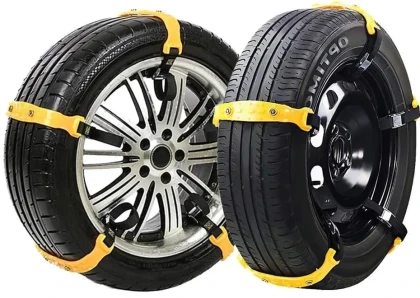 Snow Chains for SUV Car Anti Slip Adjustable Universal Emergency Thickening  Anti Skid Tire Chain,Winter Driving Security Chains,Traction Mud Chains