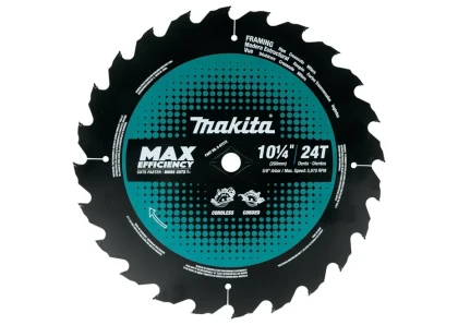 Makita 10‑1/4" 24T Carbide‑Tipped Max Efficiency Circular Saw Blade