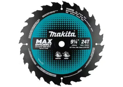 Makita 9‑1/4" 24T Carbide‑Tipped Max Efficiency Circular Saw Blade