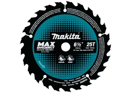 Makita 6‑1/2" 25T Carbide‑Tipped Max Efficiency Circular Saw Blade