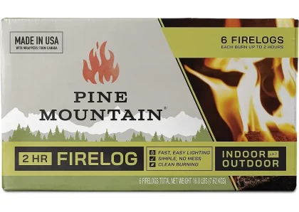 Pine Mountain 6 Pack 2-Hour Burn Time Traditional Firelogs