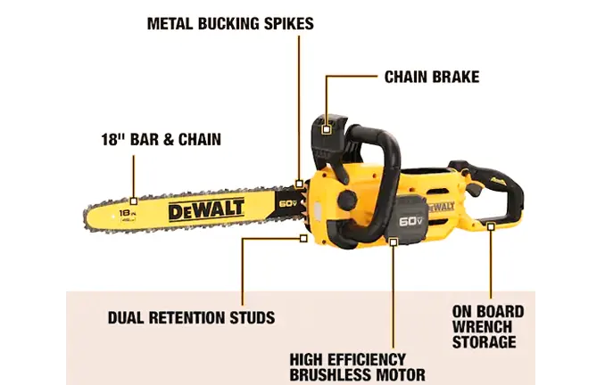  DCCS672B 60V MAX* Brushless Cordless 18 in. Chainsaw