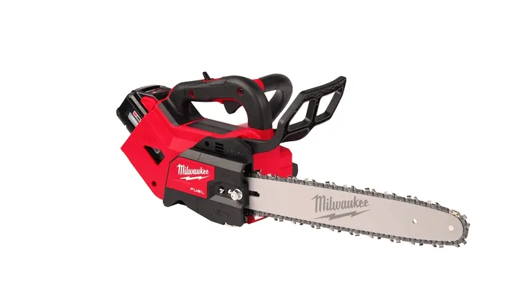 Red and black Milwaukee M18 FUEL Chainsaw