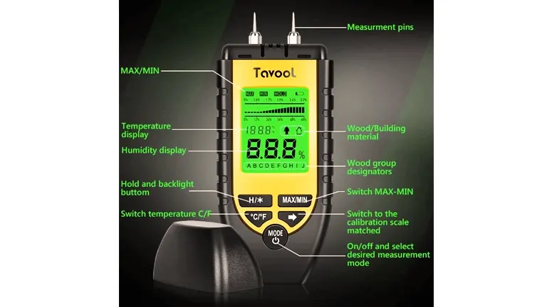 Tavool wood outlet moisture meter