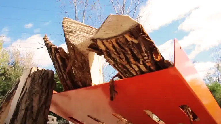 Wood-Mizer FS300 Log Splitter splitting a large log