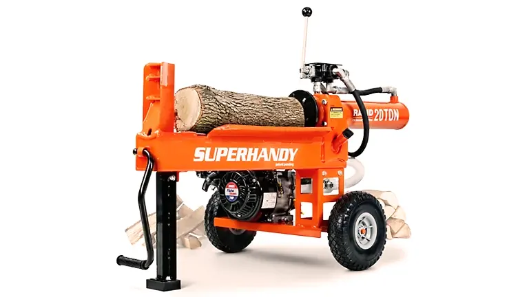 SuperHandy Portable 20-Ton Log Splitter in white background