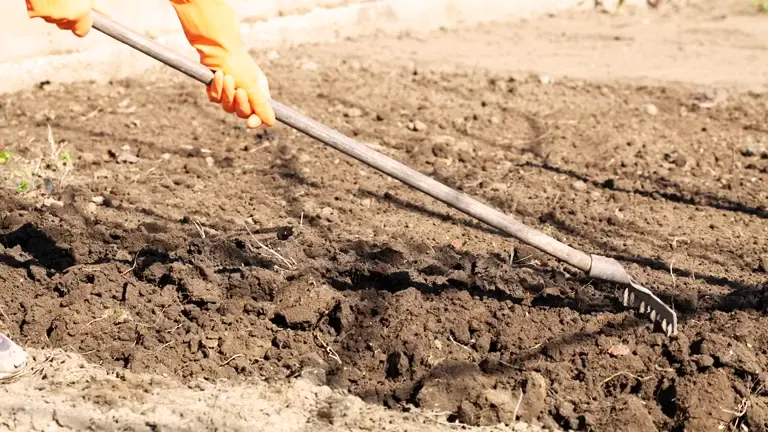 Person Plowing soil