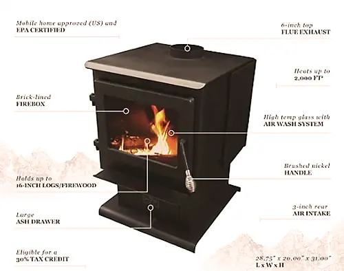 Brick & Flame wood stove by Mr. Energy 