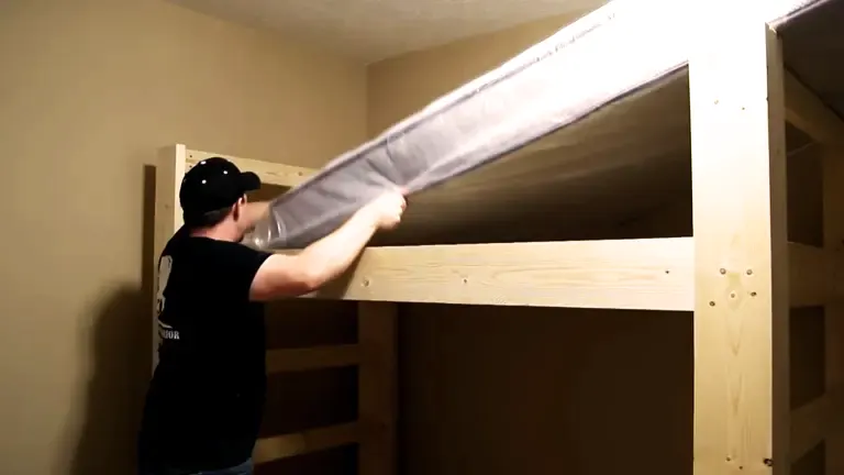 Putting mattress on bunk bed