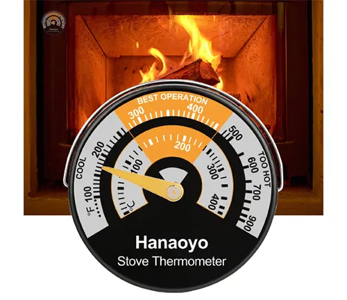 Magnetic Stove Thermometer Fire Stove Pipe Thermometer Gauge for Wood Log  Chimney Pipe Oven Temperature Meter