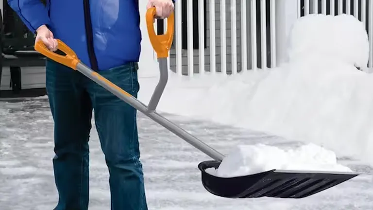 Ergieshovel 48 in. Steel Shaft Impact Resistant Snow Shovel