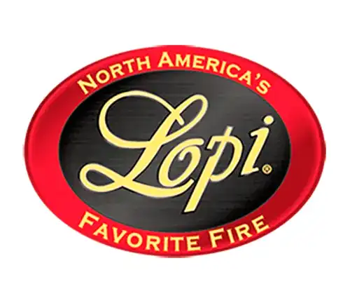 Lopi Wood Stove logo with whitebackground