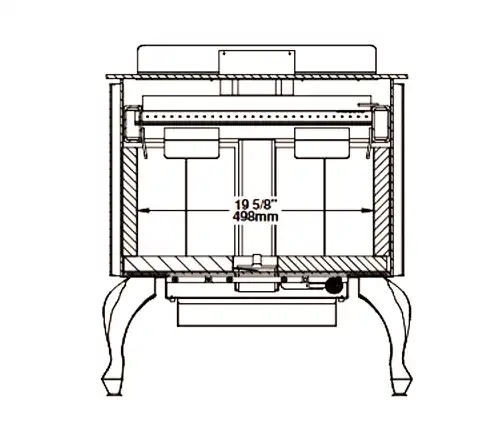 Drolet Columbia II DB03016 Wood Stove Firebox