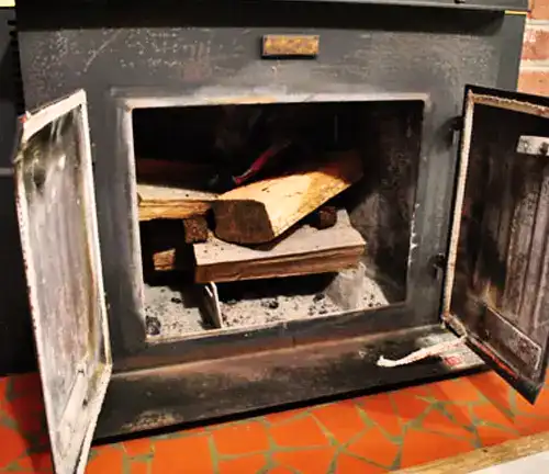 Wood Burning Stove Insert  - Ash Removal System