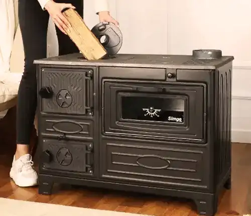 Cast Iron Wood Stove with Cooker, Oven, and Heater