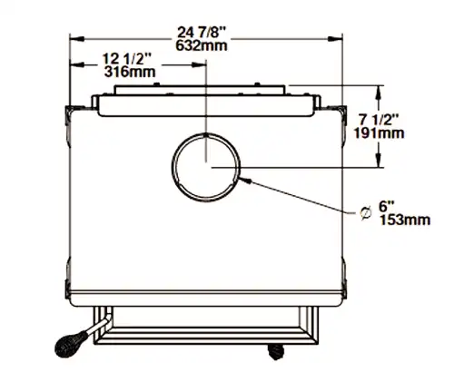 Drolet Columbia II DB03016 Wood Stove Chimney & Flue