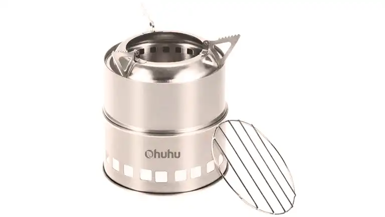 Ohuhu Stainless Steel Camping Stove with white background