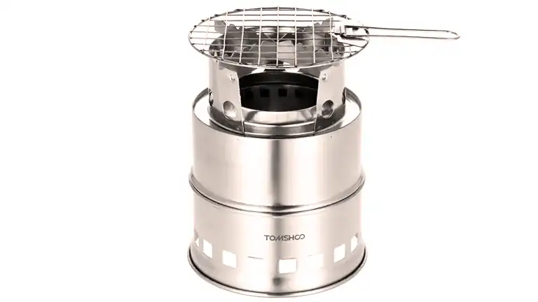 TOMSHOO Camping Wood Stove with white background