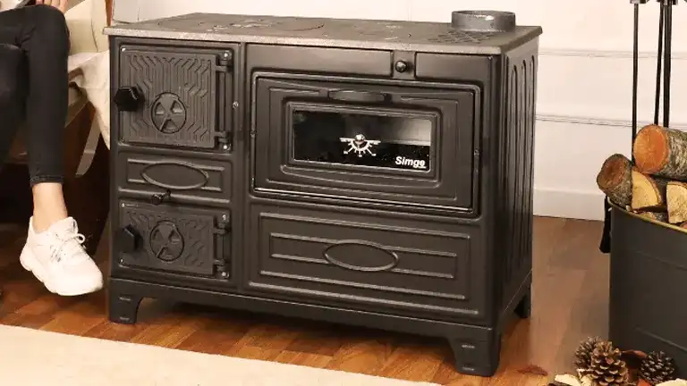 Cast Iron Wood Stove with Cooker, Oven, and Heater