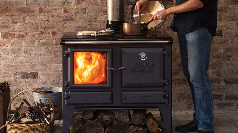 cooking on wood stove