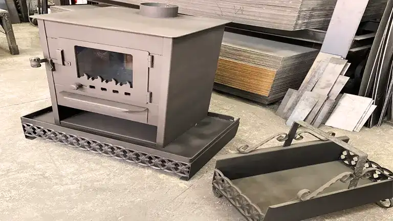 Cast iron wood stove for tiny house, caravans and small places