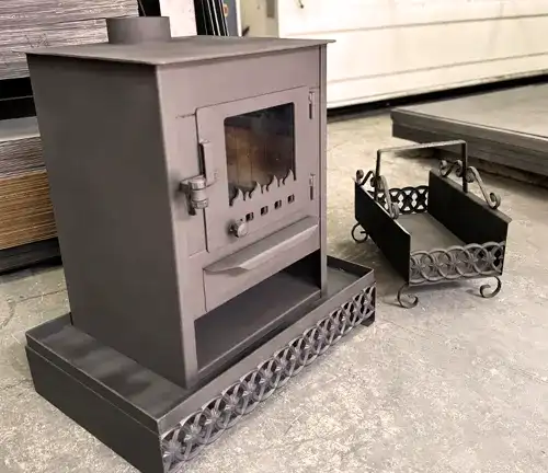 Cast iron wood stove for tiny house, caravans and small places