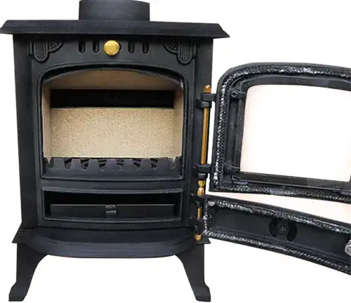 Open Glass Mazona Warwick 4kW Multi Fuel Wood Burning Stove