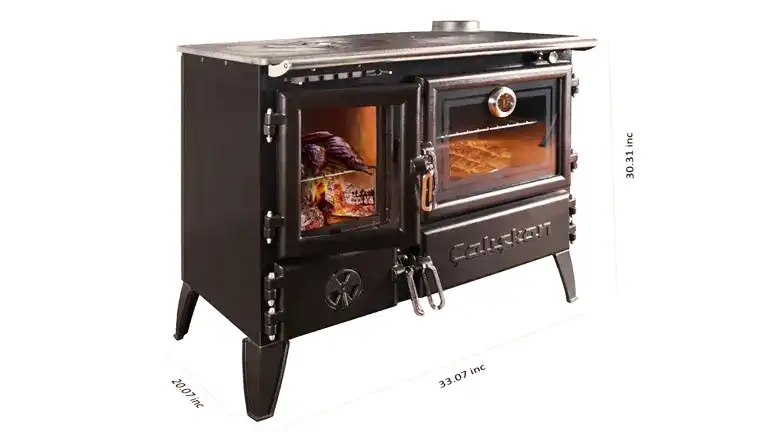 Multifunctional Wood Burning Stove for Cooking Baking Oven Winter Heating  Fire Pit High Efficiency Large Iron Stove Rustic Retro 214 3 D 