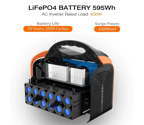 OUPES 600W Portable Power Station - Outdoor Emergency Power