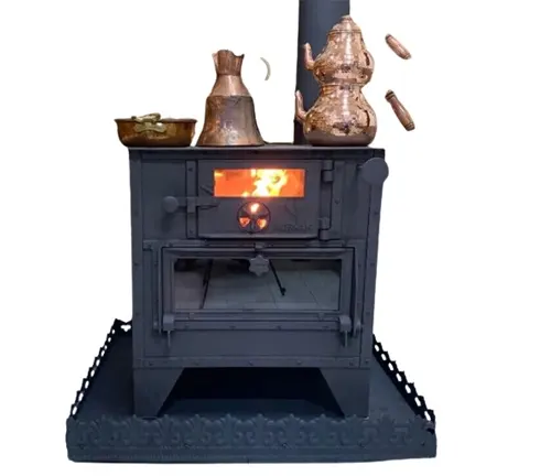 Modern Style Wood Burning Stove with Cooking and Oven