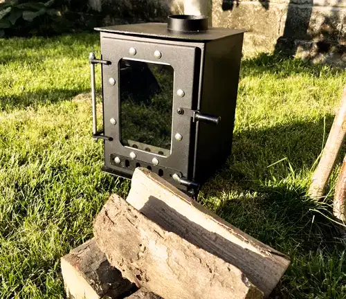 Small Wood RV Stove and Logs