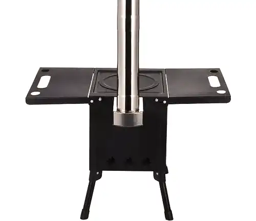 Back View Zorestar Portable Outdoor Small Wood & Pellet Burning Stoves Review