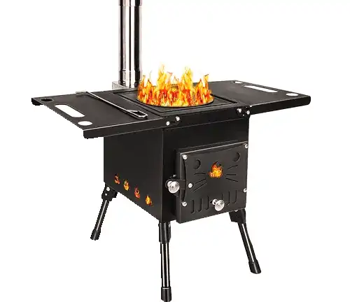 Burning Zorestar Portable Outdoor Small Wood & Pellet Burning Stoves