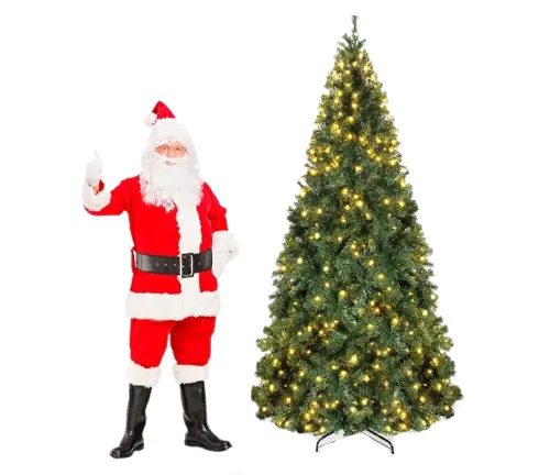 YouMedi 6.5ft Pre-Lit Artificial Holiday Christmas Spruce Tree