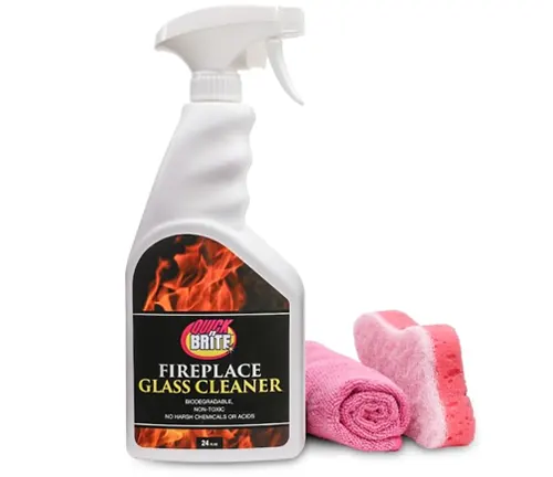 Quick N Brite Fireplace Glass Cleaner
