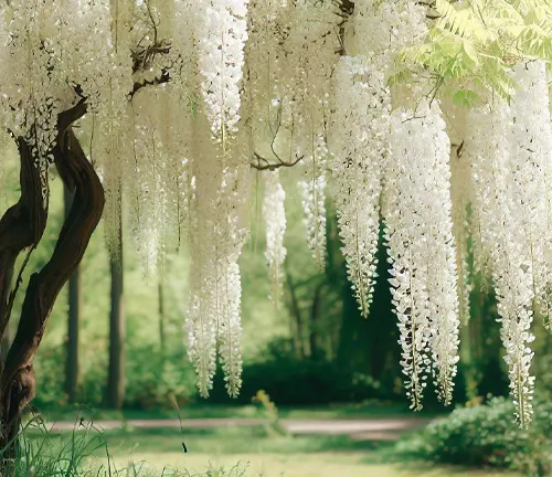 White wisteria store tree