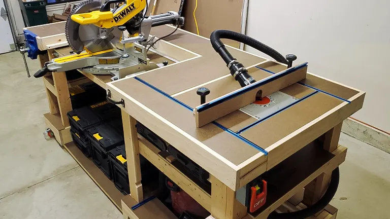 Miter Saw Station with Built-in Router Table