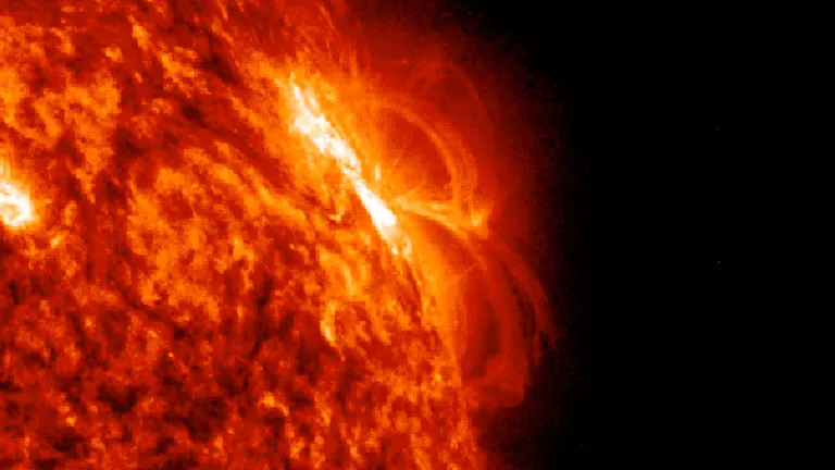 Vibrant solar flare erupting from the sun’s surface