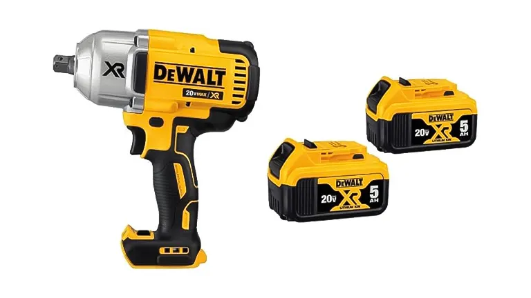 DeWalt power drill with two 20V batteries.
