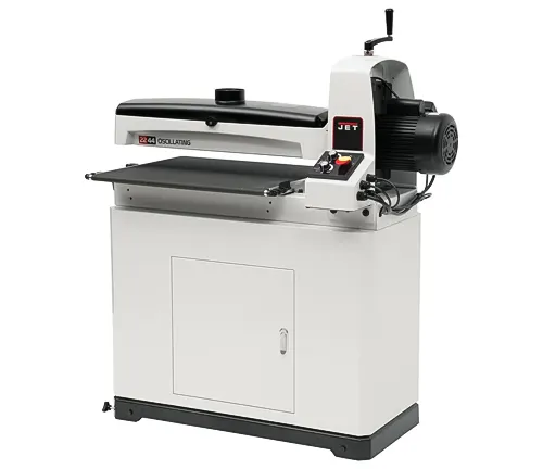 Black and white Grizzly T27417 Oscillating Edge Belt and Spindle Sander on a white background