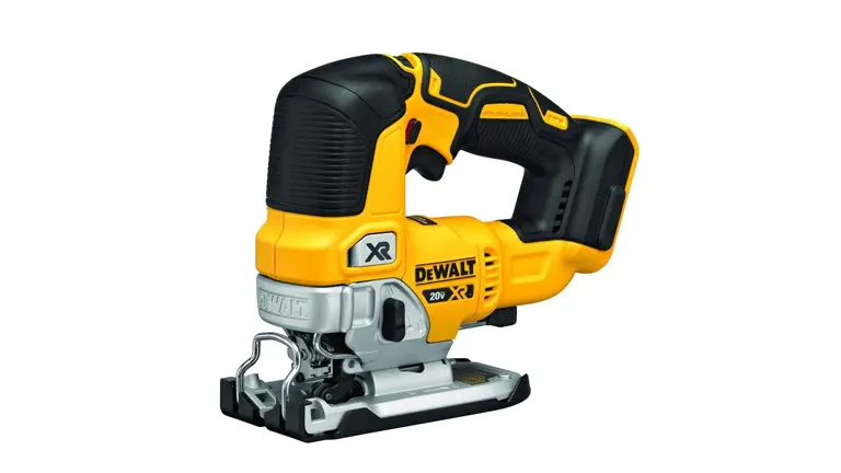 DeWalt reciprocating saw on a white background