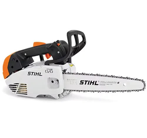 Stihl MS 151 TC E Chainsaw with orange and white design