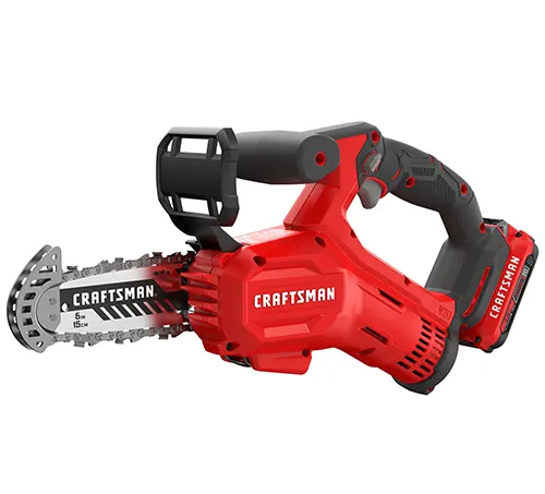 Red and black Craftsman V20 Cordless Pruning Chainsaw