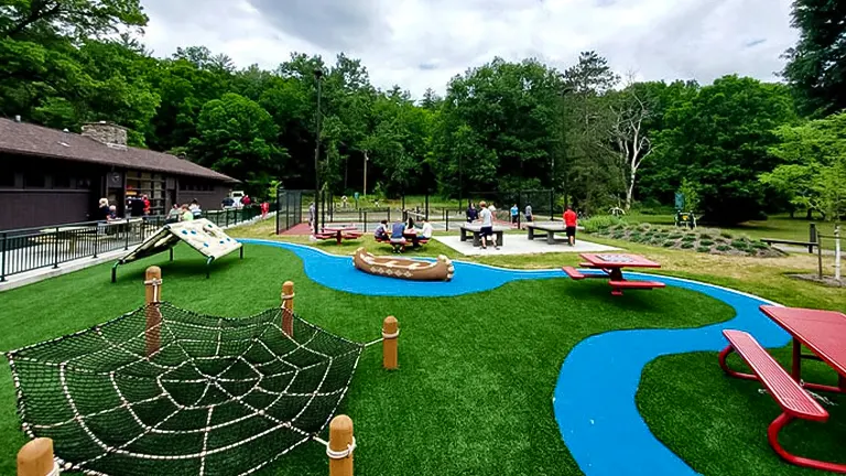 Colorful playground at Letchworth State Park