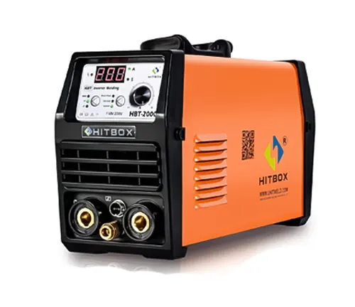 HBT2000 TIG ARC Welding Machine with digital display and orange casing