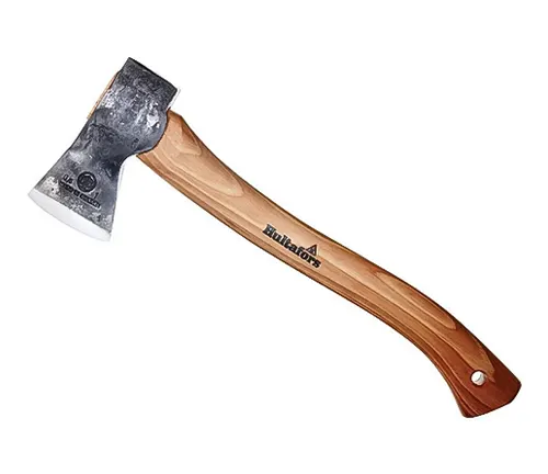 Hultafors outdoor hatchet with a wooden handle and steel head