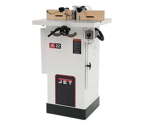White and red JET Shaper JWS-22CS Shaper with a table top and control knobs