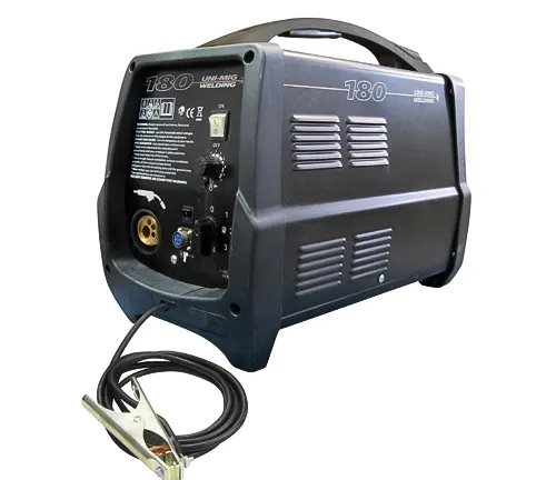 UniMig 180 Portable MIG Welder with cables and control panel
