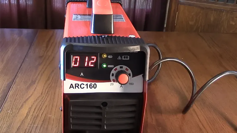 WETOLS 2-IN-1 Stick Welder with Lift TIG, model ARC160, placed on a wooden surface
