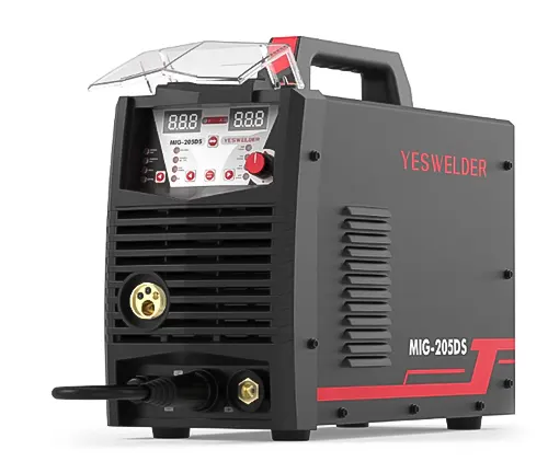 YESWELDER MIG-205DS welding machine with digital displays and controls